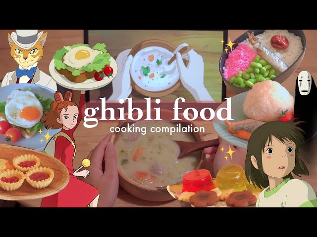 Cooking Studio Ghibli Food in real life 🍽 Totoro, Spirited Away, Cat Returns and Arrietty Meals ✨