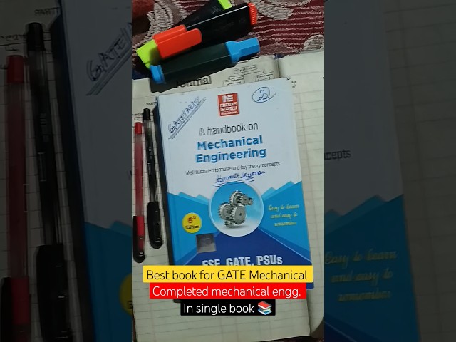 Best book 📚 for GATE Mechanical engineering 🔥 #gate #gate2025 #gateexam #books