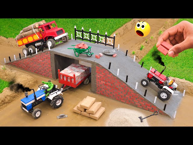 diy mini tractor making overhead bridge construction science project @sanocreator