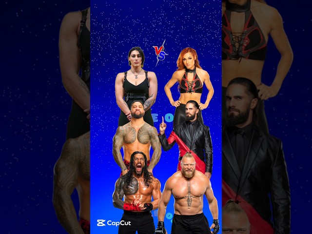 Roman Reigns, Jey Uso, Rhea Ripley Vs Becky Lynch, Seth Rollins, Brock Lesnar 😈😱 #wwe #shorts