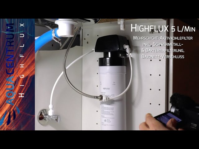 Highflux 5L/min multi-layer activated carbon filter heavy metal & bacteria filtration, bayonet lock