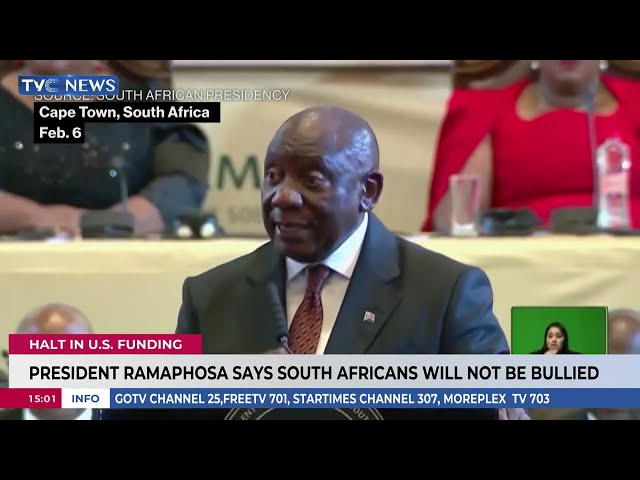 Pres. Ramaphosa Says South Africans Will Not Be Bullied Amid Trump Attack