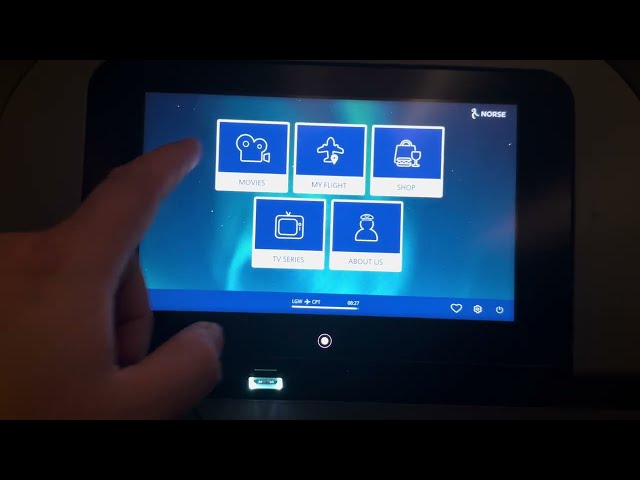 Norse Atlantic Airlines entertainment screen Full Walkthrough