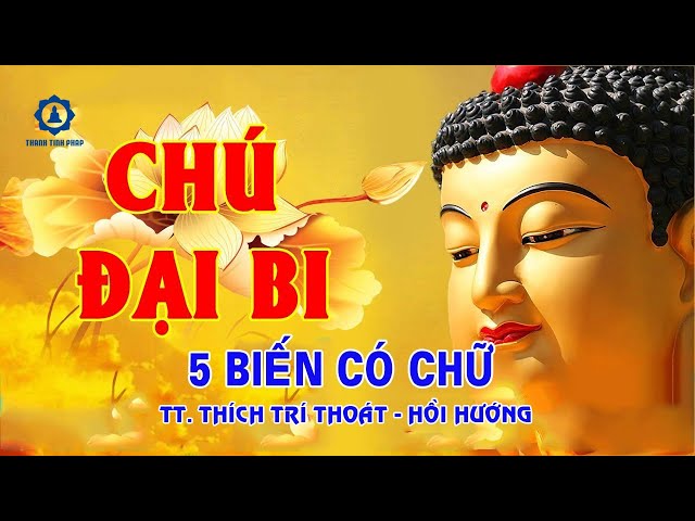 Chú Đại Bi 5 Biến (Hồi Hướng - có chữ) - HT. Thích Trí Thoát tụng