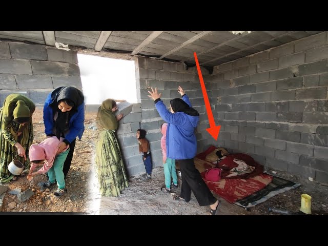 Fareshte and the nurse try to warm up the cold room but the children are shivering from the cold