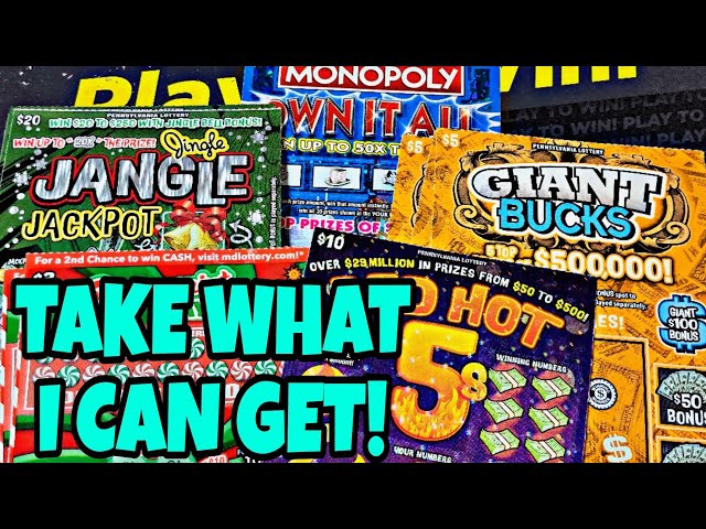 GIANT BUCKS & MONOPOLY PA LOTTERY SCRATCH OFF TICKETS #scratchers #scratchofftickets #lottery