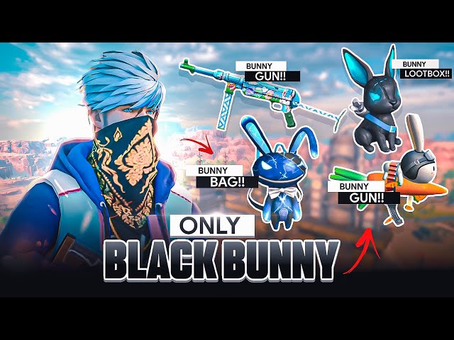 Free Fire But Only Black Bunny In Solo vs Squad Challenge 🤫 Hakson Official