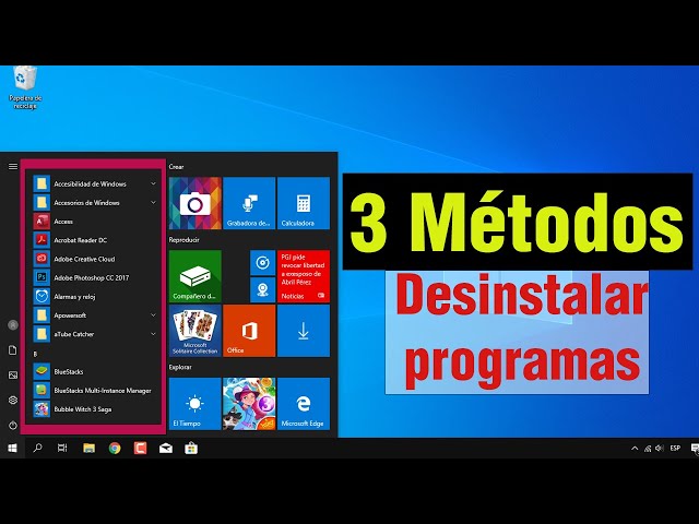 como desinstalar programas en windows 10 2025