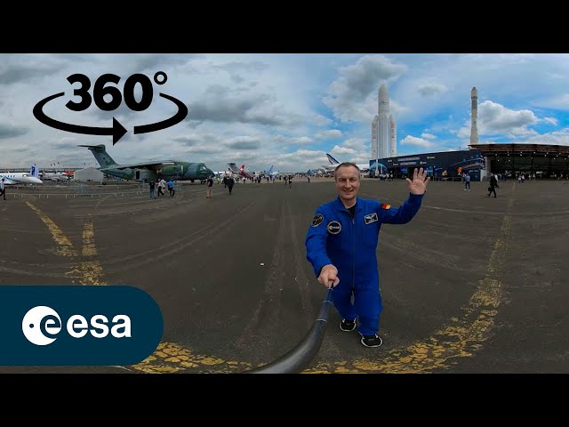 ESA Pavilion 360° virtual tour | Explore the Paris Air Show with Matthias Maurer