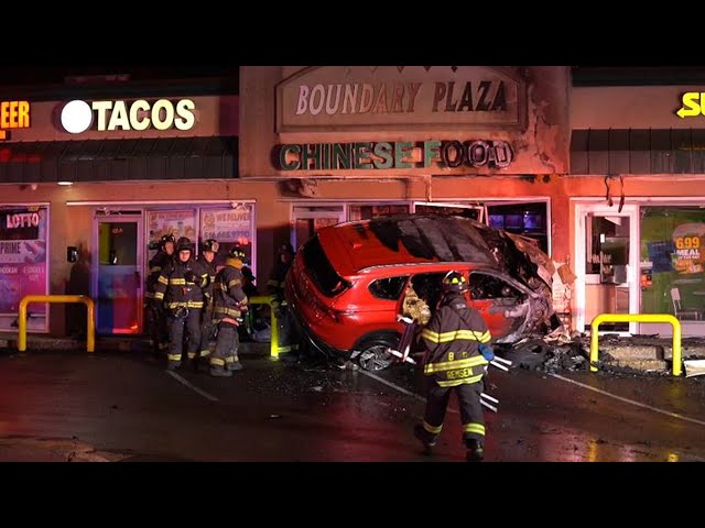 Driver hits two parked cars and plows into Chinese restaurant