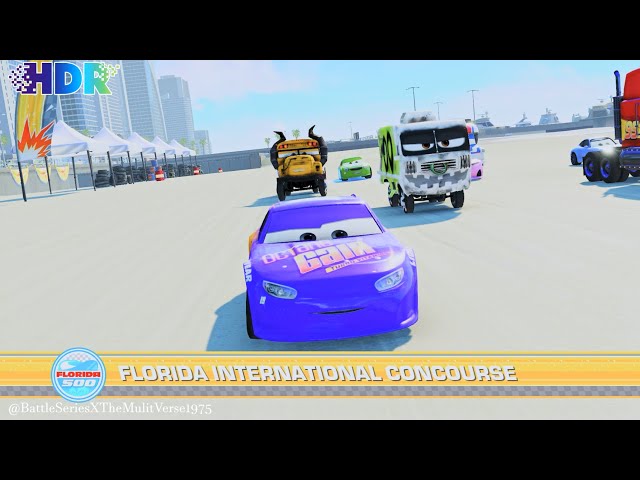 [HDR] Cars 3 Driven To Win | Brick Yardley - Battle Race | Florida International Concourse 3 Laps