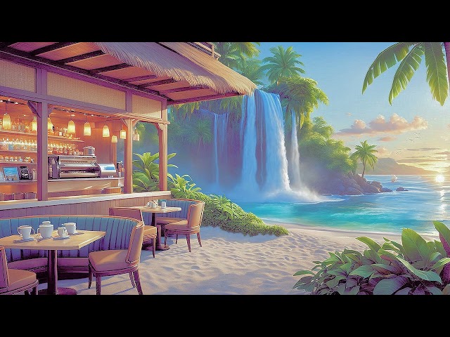 Seaside Café Ambience – Smooth Bossa Nova Jazz Coffee Shop Music – Relaxing Tropical Morning☕🏖️🌊