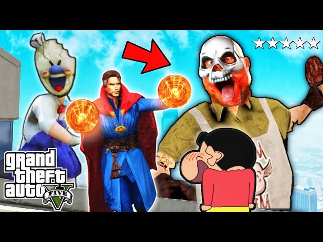 GTA 5 : DOCTOR STRANGE VS MR MEAT AND ICECREAM MAN | SAVE SHINCHAN | PART 2