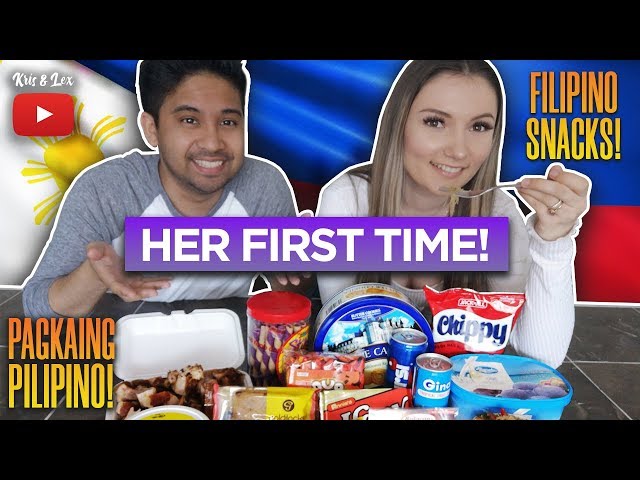 CANADIAN GIRLFRIEND TRIES FILIPINO SNACKS || HER FIRST TIME!