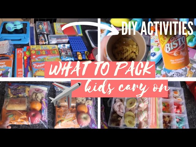 WHAT TO PACK? KIDS CARRY ON PLANE BAG IDEAS | BABY AND TODDLER | DIY ACTIVITIES | BECCA HOWELL