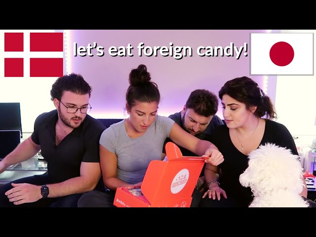 trying Danish and Japanese candy w/ my siblings | giuliana