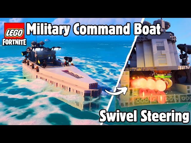 *New* MILITARY COMMAND BOAT Vehicle Tutorial in Lego Fortnite