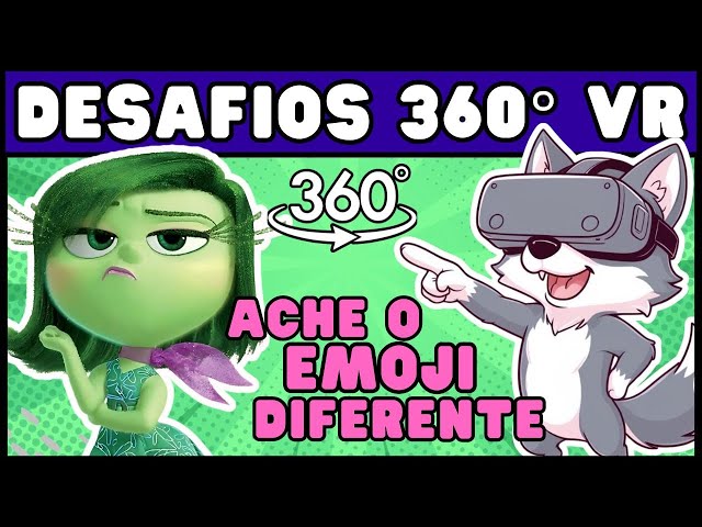 🎮🌟 [DESAFIO IMPERDÍVEL] em 360° VR! Encontre os Emojis de Divertida Mente 2  #divertidamente2 #360vr