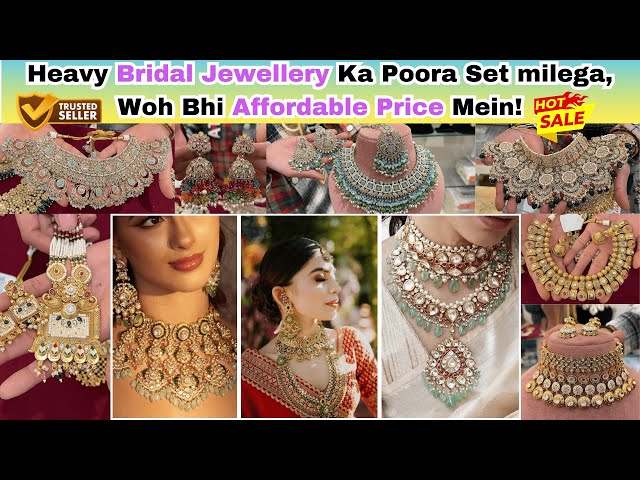 Bridal Jewellery Wholesale Market | Rajwadi Bridal Jewellery | North Indian Long Necklace Set