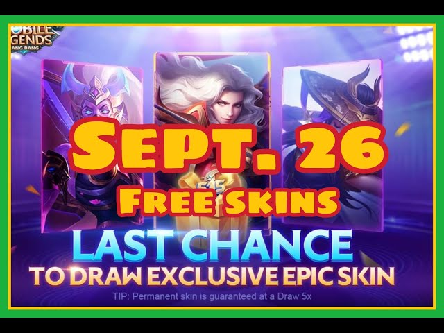 SEPTEMBER 26 FREE SKINS! CLAIM NOW