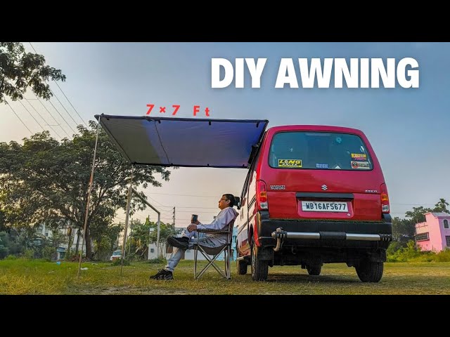 Maruti ECCO DIY Camping Awning Setup | Quick, waterproof, and perfect for Camping!