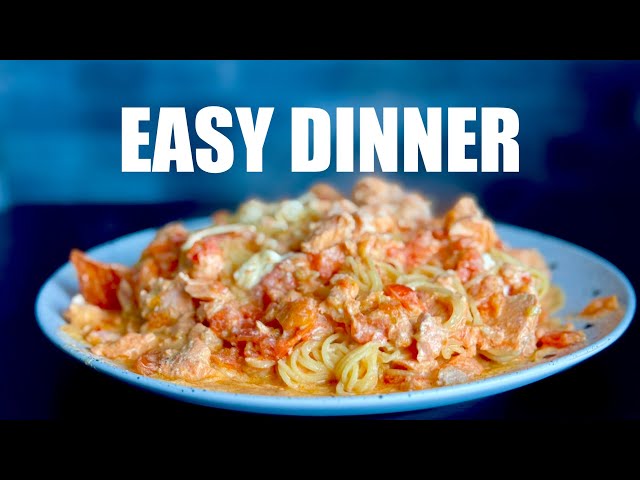 Salmon & Feta Pasta 🍝| EASY DINNER RECIPE