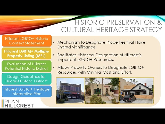 Hillcrest Focused Plan Amendment Historic Preservation and Cultural Heritage Strategy Overview