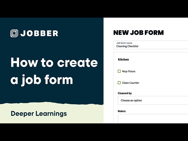 How To Create a Job Form | Deeper Learnings