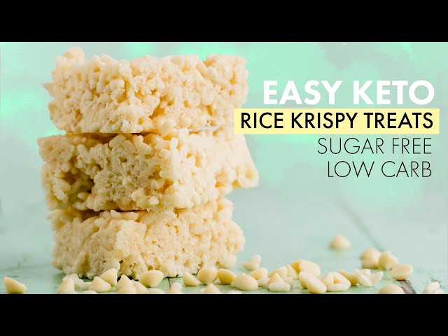 Sugar Free KETO MARSHMALLOW CRISPY TREAT Bars | LOW CARB | Ketogenic Dessert Ideas