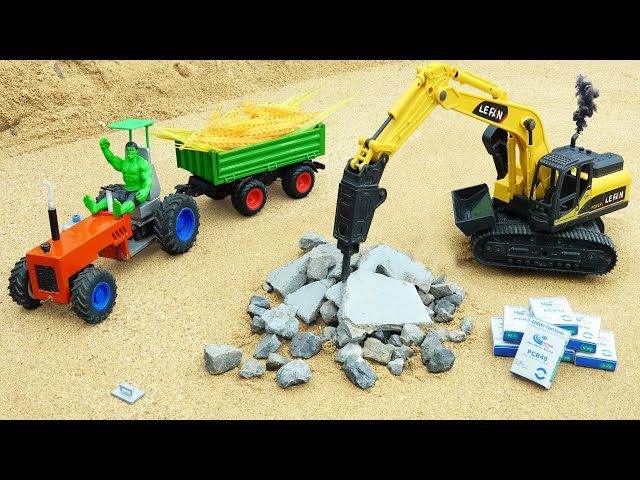 DIY Tractor: How to Make a Mini Animal Shed Science Projects | DIY concrete demolition crane