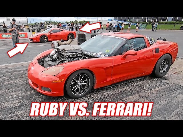 Auction Corvette (Ruby) vs. FERRARI 458! Pasta Machine Wasn't Ready for the Bald Eagles...