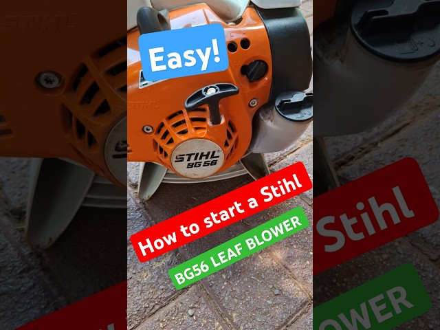 How to start a Stihl BG56 🤔 easy! This is a cold start. 👍  #stihl #michaelstoolbench #stihlbg56