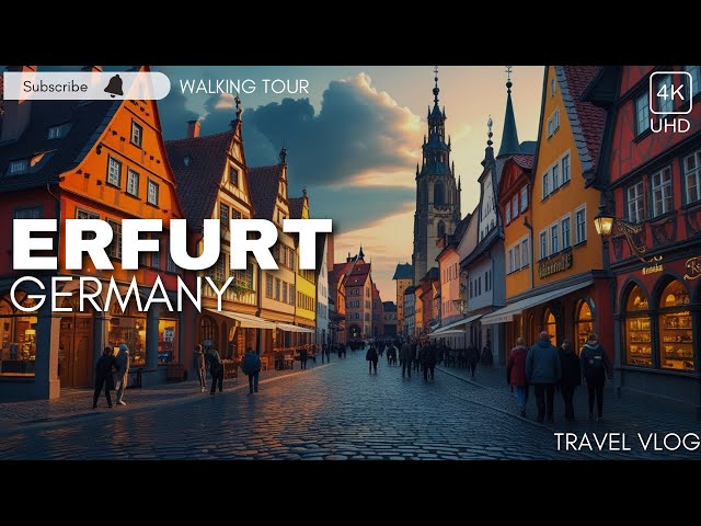 Explore Erfurt in 4K | Walking Tour of Petersberg Citadel, Erfurt Cathedral, Domplatz & More