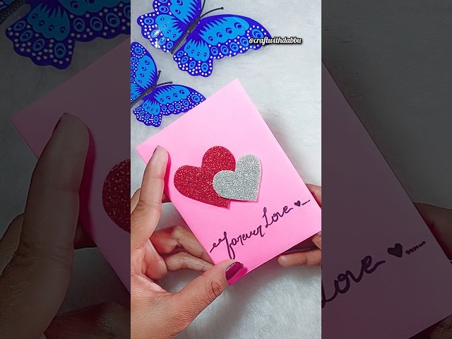 Diy Greeting Card 😱/#shorts /#craftwithdabbu /#love /#youtubepartner /#trendingnow