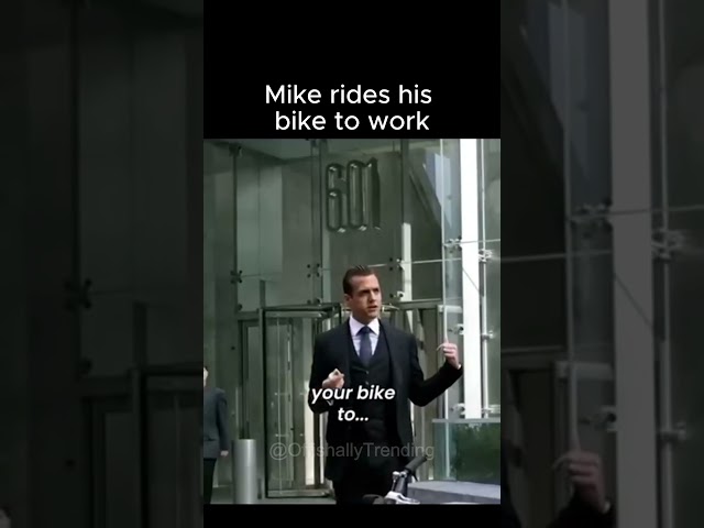 Mike rides his bike to work | Suits