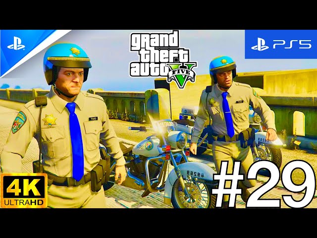 I FOUGHT THE LAW GTA V Gameplay Walkthrough Part 29 4K HDR 60FPS Ultra HD #gtav #gta5 #gamer #ps5