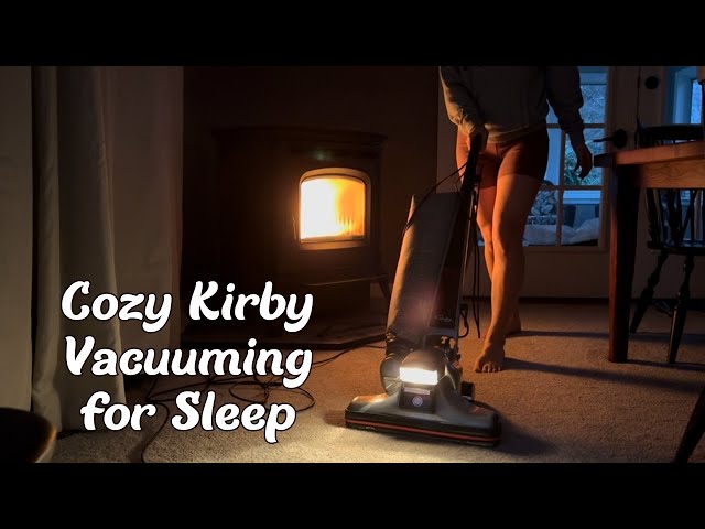 8 HOUR Kirby Vacuuming in a Cozy Night Atmosphere | ASMR with Harman Pellet Stove for Deep Sleep