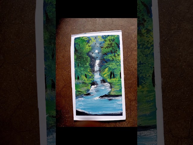 beautiful scenery painting #art #ytshorts #shorts #video #new