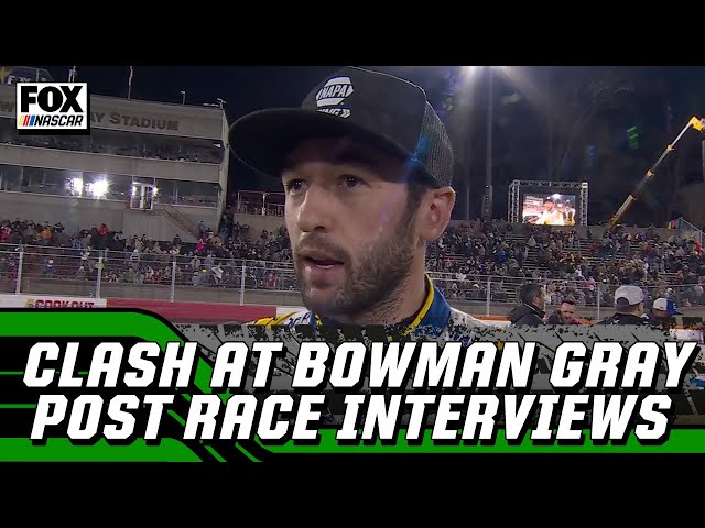 Chase Elliott and Ryan Blaney interviews after Clash at Bowman Gray | NASCAR on FOX