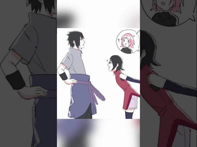 Sarada meet Sasuke past version ☺️ #naruto #sasuke #sarada #boruto #edit