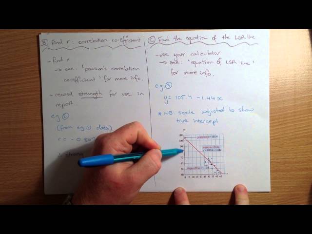 Regression Analysis - C - Finding the Equation of the LSR Line