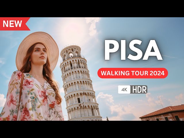 The Beautiful Charm of Pisa, Italy 🇮🇹 ☀️: Walking Tour to the Iconic Leaning Tower - 4K HDR