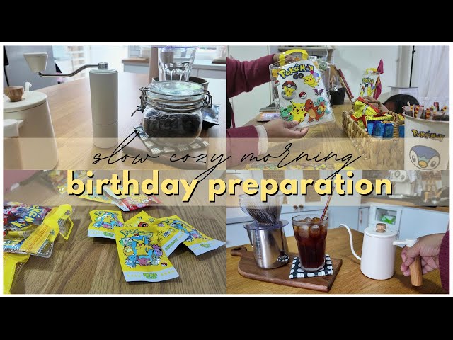 Pour over coffee cozy at home | birthday preparation, unboxing Shopee haul, goodie bag idea for kids