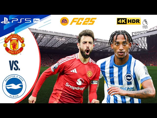 Manchester United vs Brighton  | Premier League 24/25 Full Match | FC 25 | PS5 Pro [4K60]