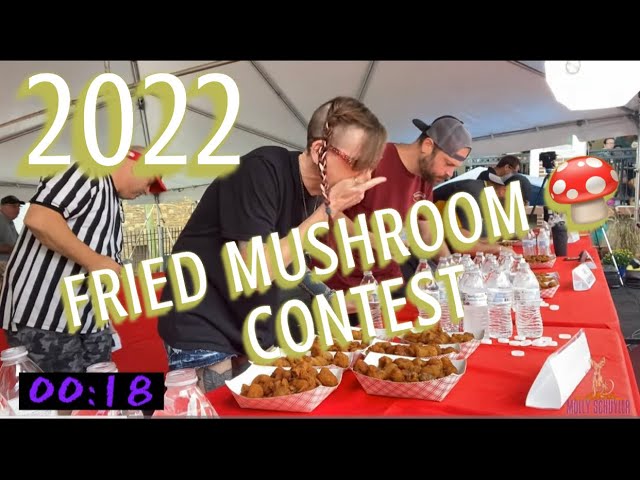 FRIED MUSHROOM EATING CONTEST (NEW RECORD?!?! 2022) | MOM VS FOOD | MOLLY SCHUYLER | DAN KENNEDY