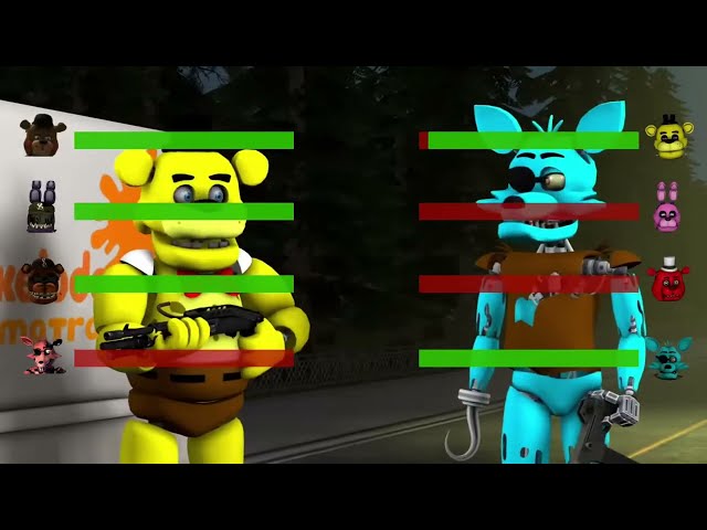 [SFM FNaF] Top 10 BEST FNaF vs FIGHT Animations WITH Healthbars