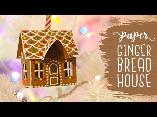 Paper Gingerbread House Christmas Tree Ornament Tutorial 🎄 Craftmas