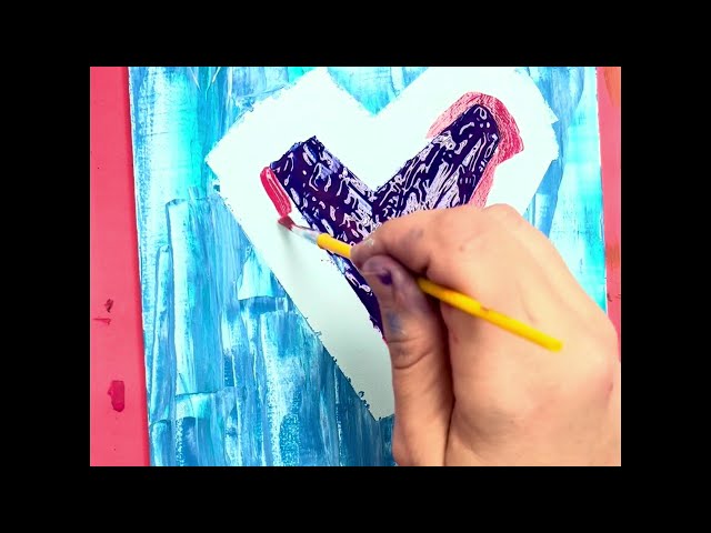 Simple Acrylic Painting Idea I Abstract Heart Painting