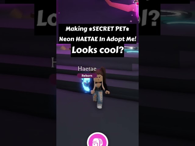 💥Making *SECRET PET* NEON HAETAE In Adopt Me! #shorts #Amy Playz #adoptme