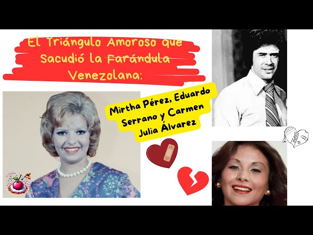 😲Triángulo Amoroso en la Farándula Venezolana: Mirtha Pérez, Eduardo Serrano y Carmen Julia Álvarez😲